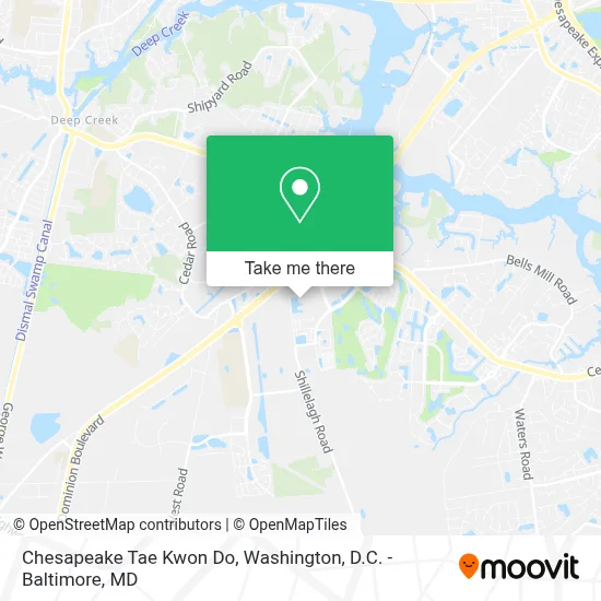 Chesapeake Tae Kwon Do map