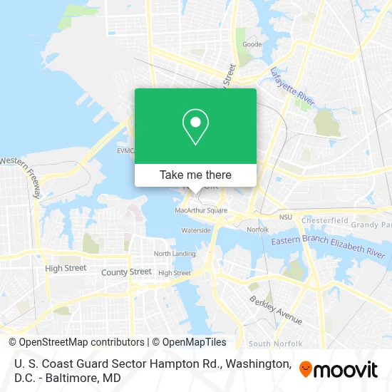U. S. Coast Guard Sector Hampton Rd. map