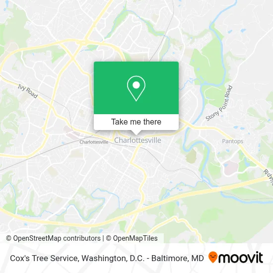Cox's Tree Service map