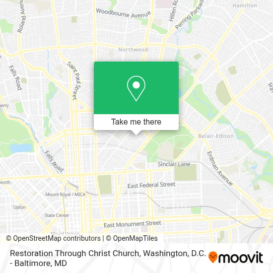 Restoration Through Christ Church map