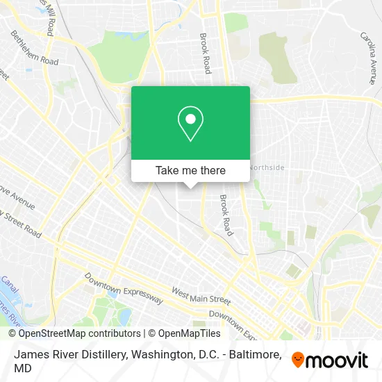 James River Distillery map