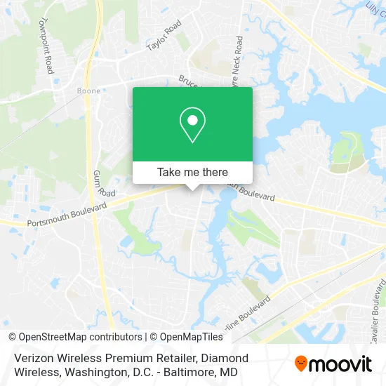 Verizon Wireless Premium Retailer, Diamond Wireless map