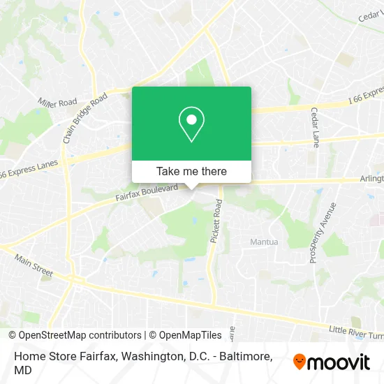 Home Store Fairfax map