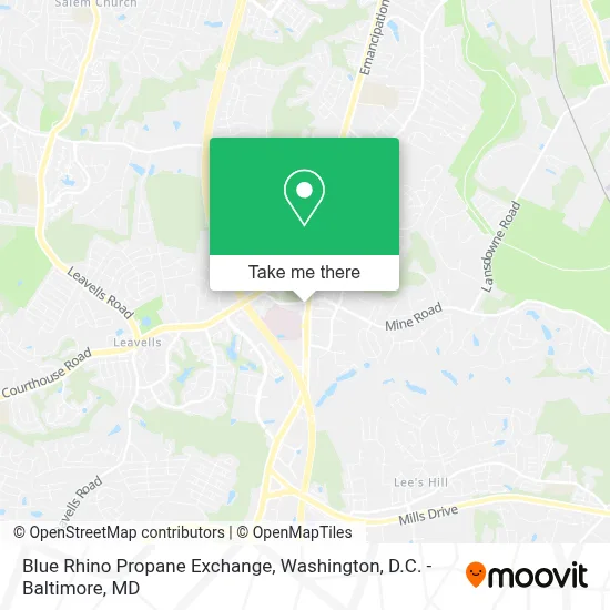 Blue Rhino Propane Exchange map