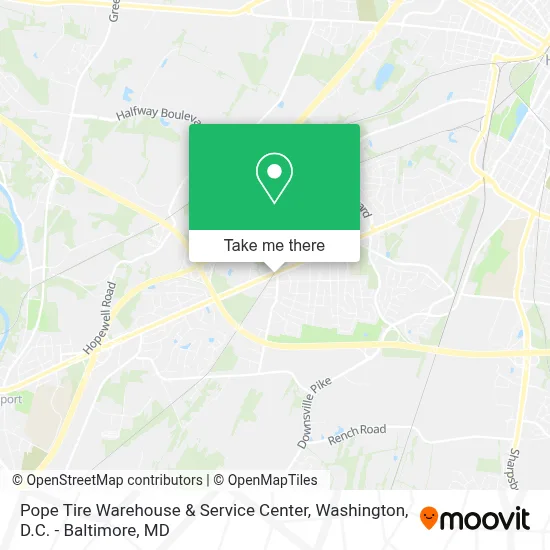 Pope Tire Warehouse & Service Center map
