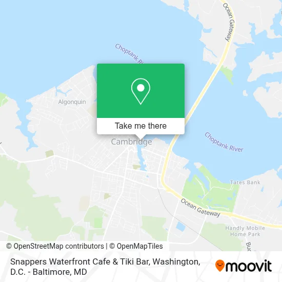 Snappers Waterfront Cafe & Tiki Bar map