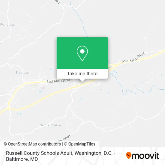 Russell County Schools Adult map