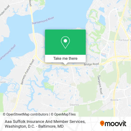 Aaa Suffolk Insurance And Member Services map