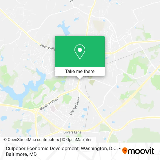 Culpeper Economic Development map