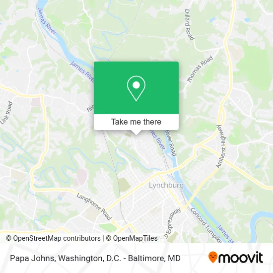 Papa Johns map