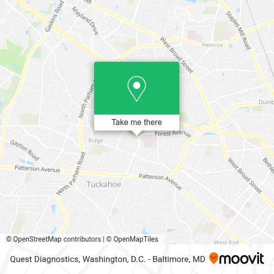 Quest Diagnostics map