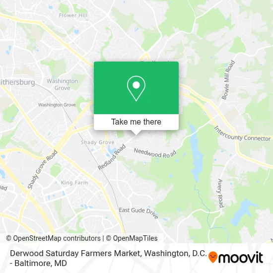 Derwood Saturday Farmers Market map
