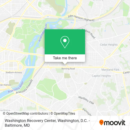 Washington Recovery Center map