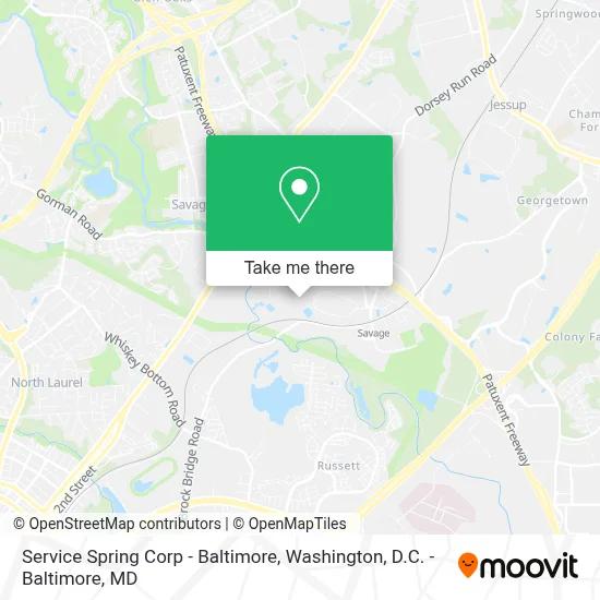 Service Spring Corp - Baltimore map