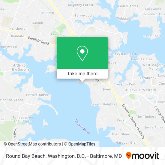 Round Bay Beach map