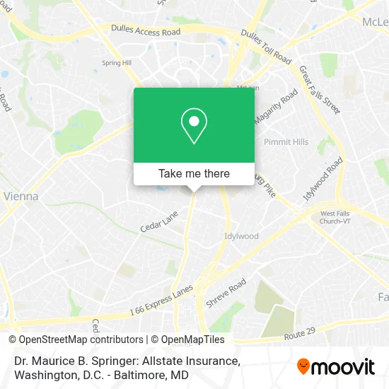 Dr. Maurice B. Springer: Allstate Insurance map