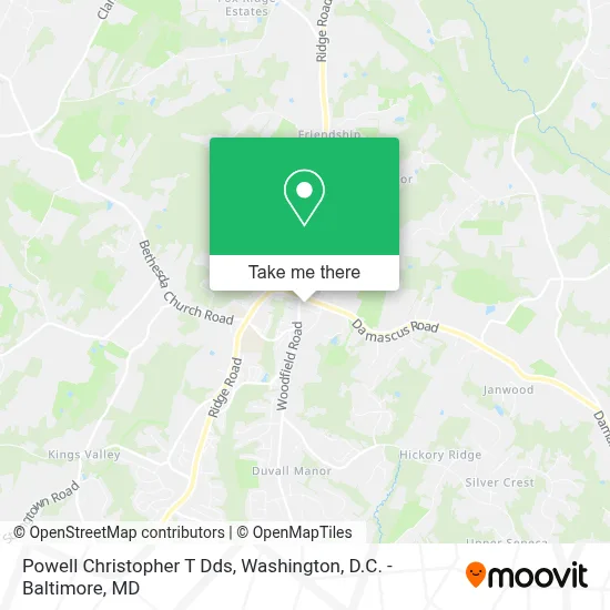 Powell Christopher T Dds map