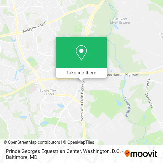Prince Georges Equestrian Center map