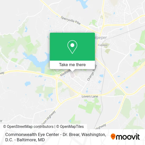 Commonwealth Eye Center - Dr. Brear map