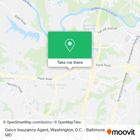 Geico Insurance Agent map