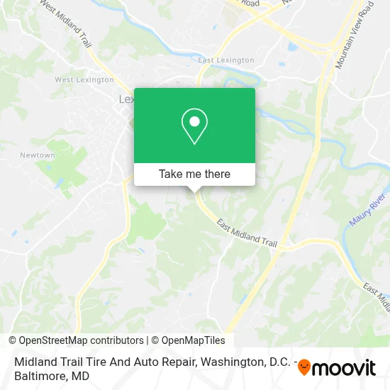 Midland Trail Tire And Auto Repair map