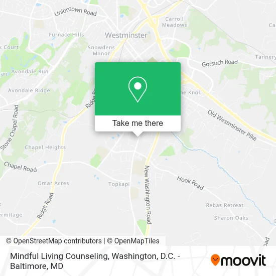 Mindful Living Counseling map