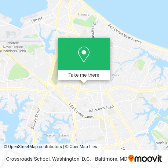 Crossroads School map