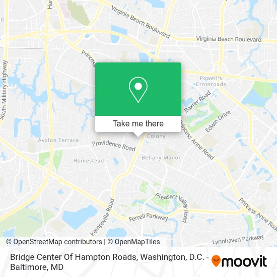 Bridge Center Of Hampton Roads map