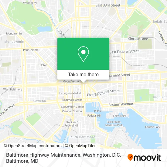 Baltimore Highway Maintenance map