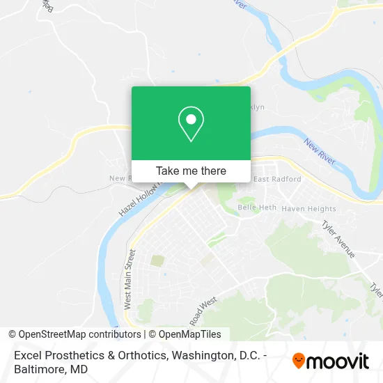 Excel Prosthetics & Orthotics map