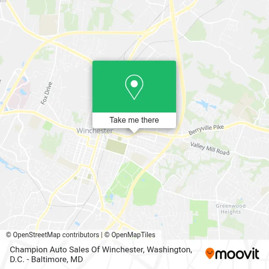 Champion Auto Sales Of Winchester map