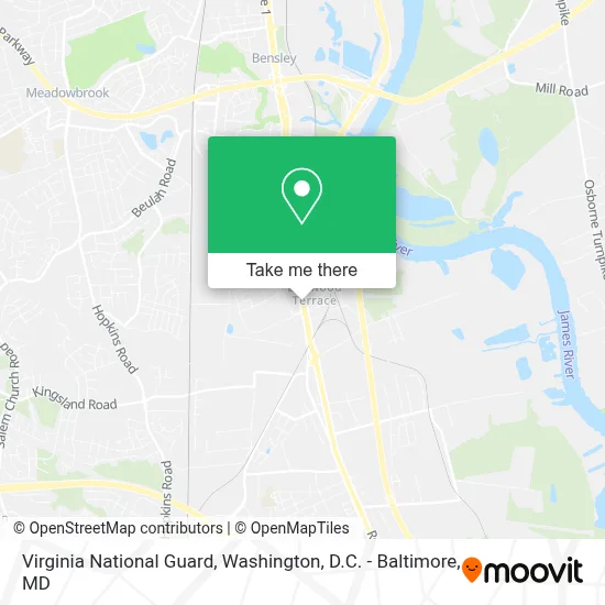 Virginia National Guard map