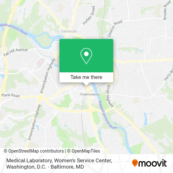 Medical Laboratory, Women's Service Center map
