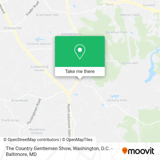 The Country Gentlemen Show map