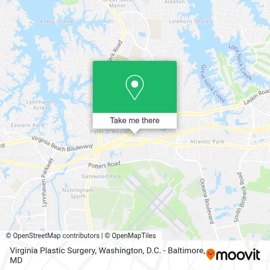 Virginia Plastic Surgery map