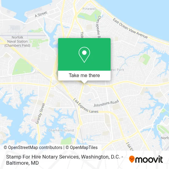 Stamp For Hire Notary Services map