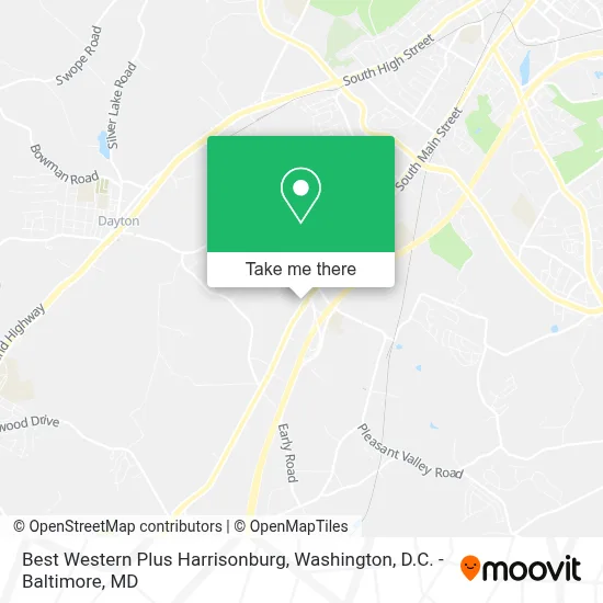 Best Western Plus Harrisonburg map