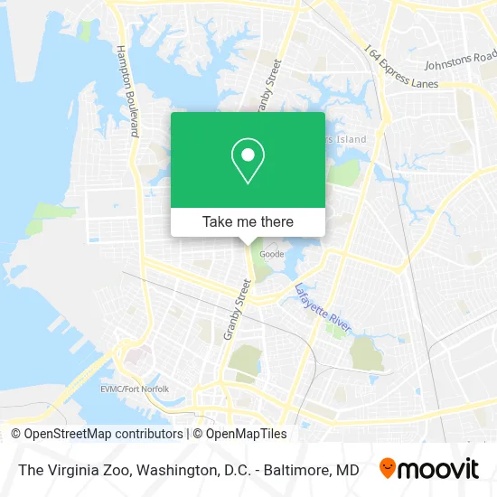 The Virginia Zoo map