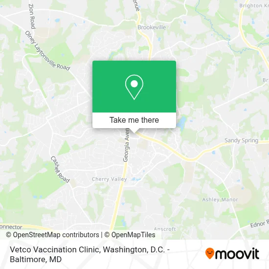 Vetco Vaccination Clinic map
