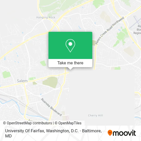 University Of Fairfax map