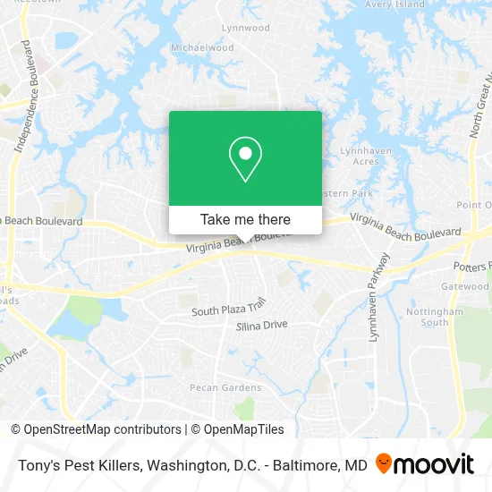 Tony's Pest Killers map