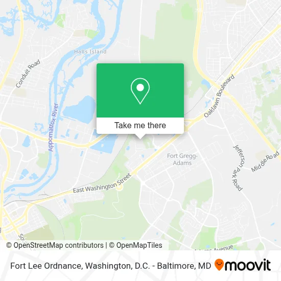 Fort Lee Ordnance map