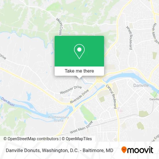 Danville Donuts map