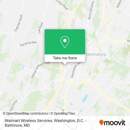 Walmart Wireless Services map