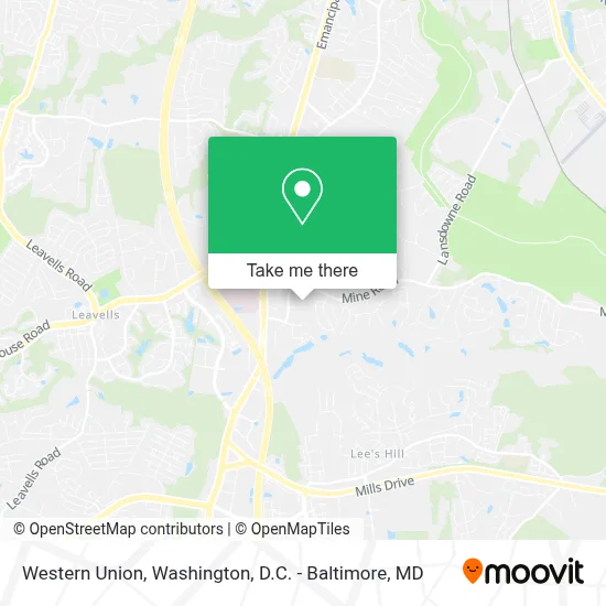 Western Union map