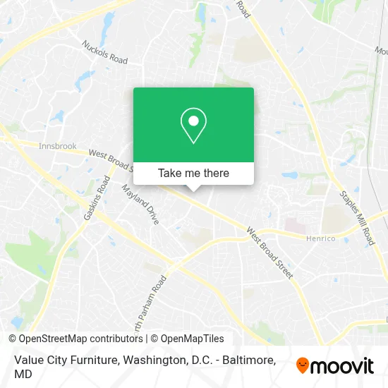 Value City Furniture map