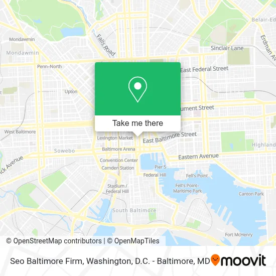 Seo Baltimore Firm map