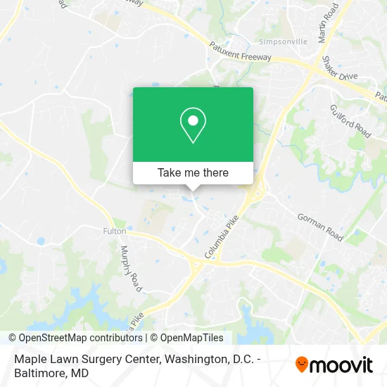 Maple Lawn Surgery Center map