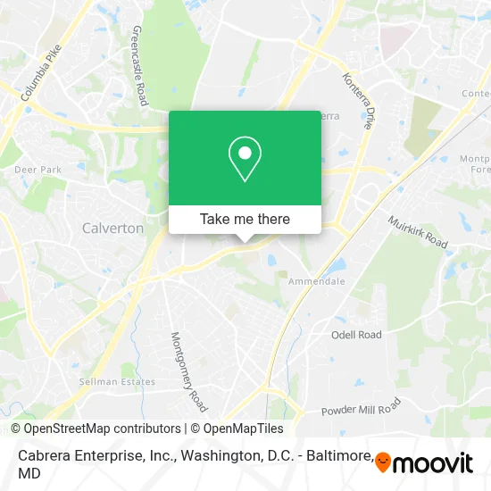 Cabrera Enterprise, Inc. map