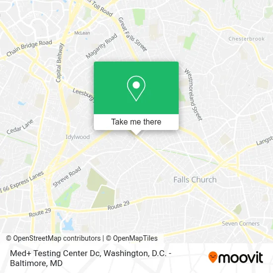 Med+ Testing Center Dc map